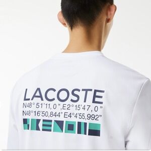 NEW Lacoste Sport Crewneck Sweatshirt Mens XL 6 White Tennis Coordinate Roger